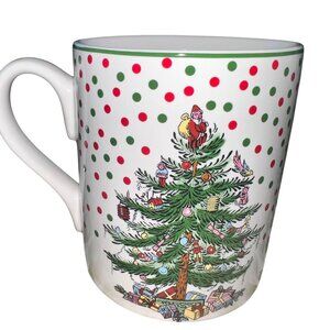 Spode Christmas Tree Polka Dot Mug C.1938 Design Microwave & Dishwasher Safe